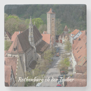 Dessous-de-verre En Pierre Rothenburg ob der Tauber vue aérienne de la vieill