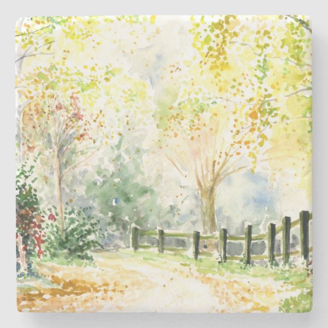 Dessous-de-verre En Pierre Route (Devant)