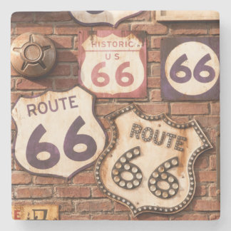 Dessous-de-verre En Pierre Route 66 Vintage conçu