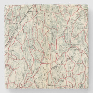 Dessous-de-verre En Pierre Routes de bicyclette à New York et Connecticut