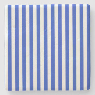 Dessous-de-verre En Pierre Royal Blue Combination Stripes par Shirley Taylor