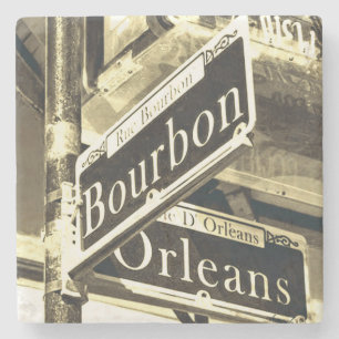 Dessous-de-verre En Pierre Rue de Bourbon, la Nouvelle-Orléans, style vintage