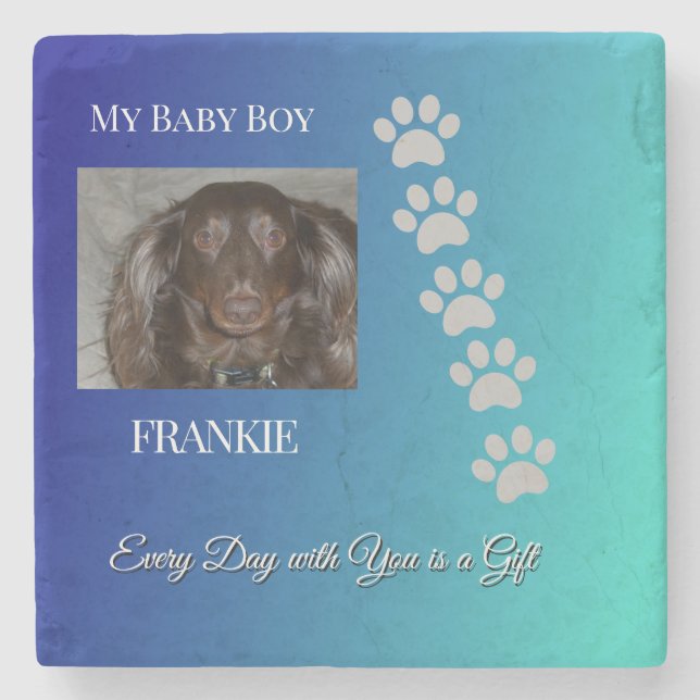 Dessous-de-verre En Pierre Sacred Pawprints (Devant)