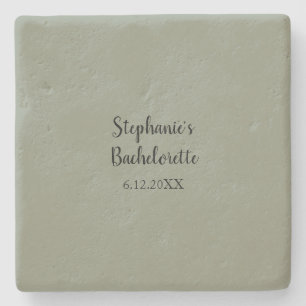Dessous-de-verre En Pierre Sage Green Mariage Bachelorette Nom Favoriser Cade
