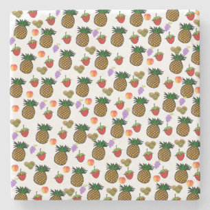 Dessous-de-verre En Pierre Salade de fruits Dessous de verre en pierre de mar