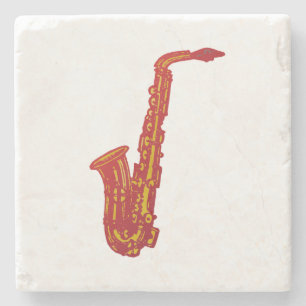 Dessous-de-verre En Pierre Saxophone