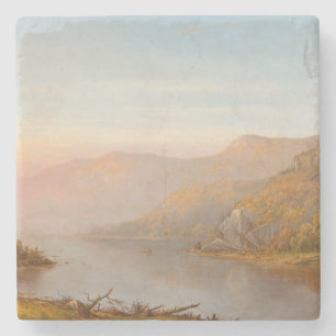 Dessous-de-verre En Pierre Scène de la rivière des Montagnes (automne de l'Hu