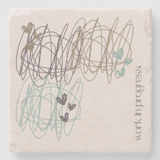 Dessous-de-verre En Pierre Scribble souris pad - c'est un travail en cours