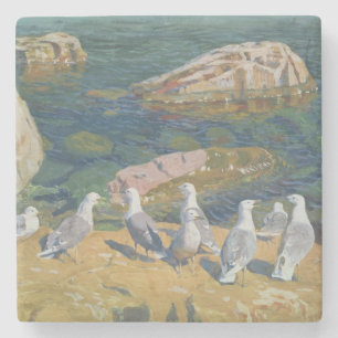 Dessous-de-verre En Pierre Seagulls, 1910