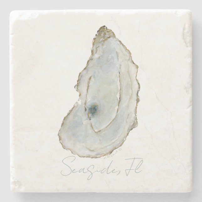 Dessous-de-verre En Pierre Seaside Florida Watercolor Oyster (Devant)