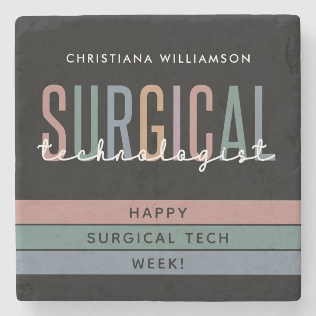 Dessous-de-verre En Pierre Semaine ou technologie de technologue chirurgical  (Devant)