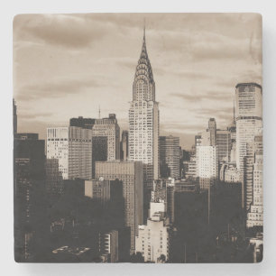 Dessous-de-verre En Pierre Sepia New York City - Croquis