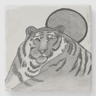 Dessous-de-verre En Pierre Série de "tigre" de faune de Medlin
