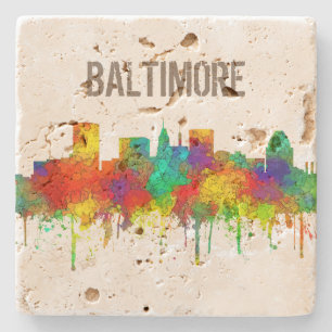 DESSOUS-DE-VERRE EN PIERRE SG DE BALTIMORE, LE MARYLAND -