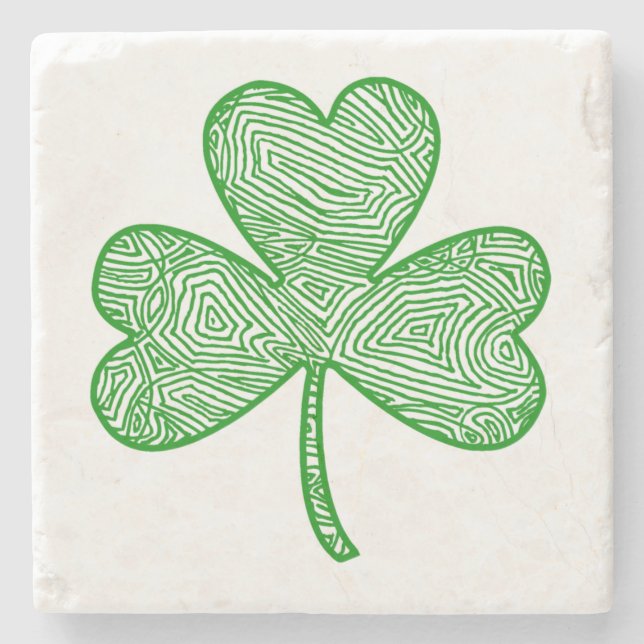 Dessous-de-verre En Pierre Shamrock (Devant)