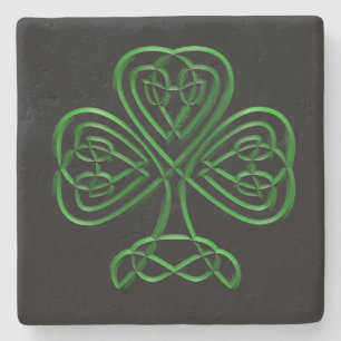 Dessous-de-verre En Pierre Shamrock de fantaisie