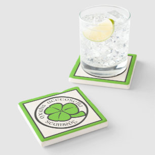 Dessous-de-verre En Pierre Shamrock vert Saint Patrick's Day Floral Art