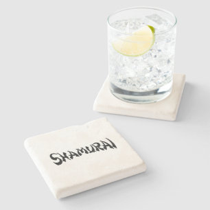 DESSOUS-DE-VERRE EN PIERRE SHAMURAI