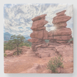 Dessous-de-verre En Pierre Siamese Twins Colorado Sunburst