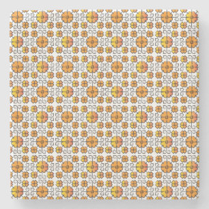 Dessous-de-verre En Pierre Signal traditionnel letton SUN motif géométrique V