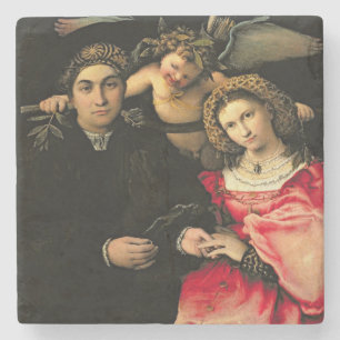 Dessous-de-verre En Pierre Signor Marsilio Cassotti et son épouse, Faustina