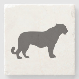 Dessous-de-verre En Pierre Silhouette Tiger