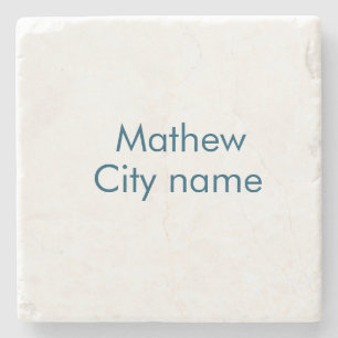 Dessous-de-verre En Pierre simple lettre initiale monogramme ajouter votre no