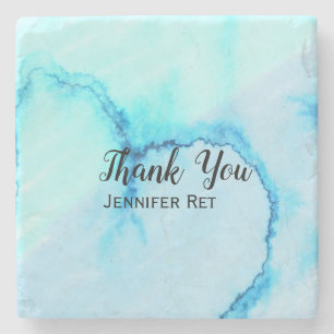 Dessous-de-verre En Pierre simple minimum calligraphy thank you add nam