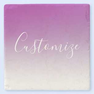Dessous-de-verre En Pierre Simple Moderne Dégradé Ombré Violet Minimaliste