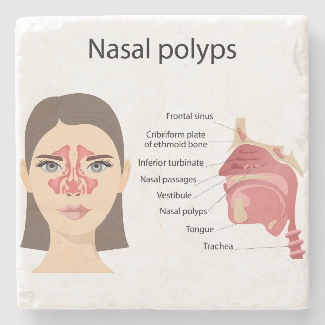 Dessous-de-verre En Pierre Sinus sur arrière - plan blanc (Devant)