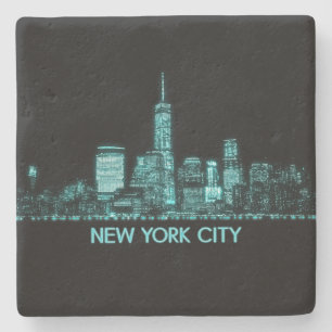 Dessous-de-verre En Pierre Skyline de New York