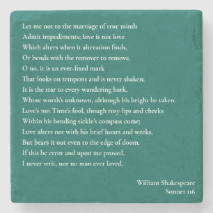Dessous-de-verre En Pierre Sonnet 116Laissez-moi ne pas parler du mariage des