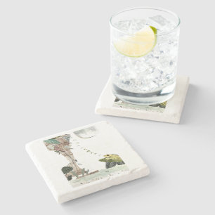 Dessous-de-verre En Pierre soutenir un dessous de verre de grenouille en voie