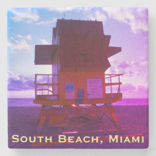 Dessous-de-verre En Pierre South Beach, Miami Lifeguard Stand (Ocean Secourt)