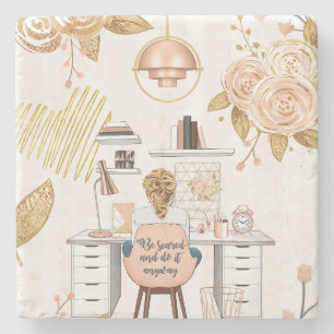 Dessous-de-verre En Pierre Soyez Effrayé & Faites-Le De Toute Façon