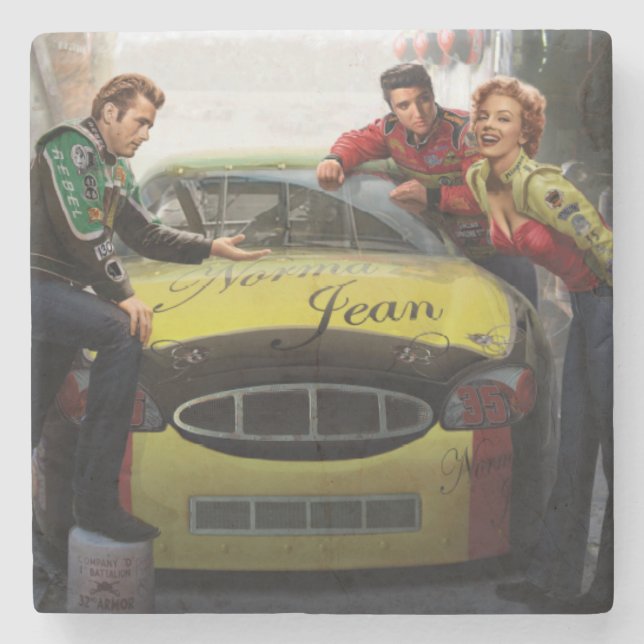 Dessous-de-verre En Pierre Speed-way éternel (Devant)