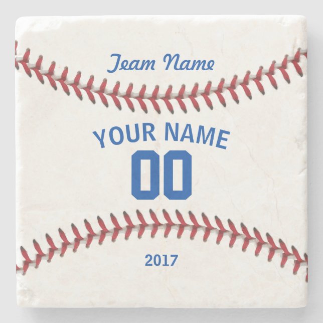 Dessous-de-verre En Pierre Sport de base-ball d'équipe (Devant)
