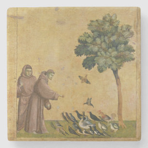 Dessous-de-verre En Pierre St Francis d'Assisi prêchant aux oiseaux