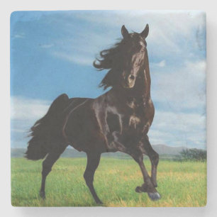 Dessous-de-verre En Pierre Stallion noir