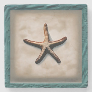 Dessous-de-verre En Pierre Starfish Sea Life Beach Ocean Art Decor