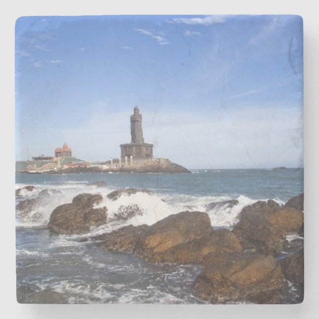 Dessous-de-verre En Pierre Statue | Tamil Nadu, Inde de Thiruvalluvar de (Devant)