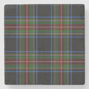 Dessous-de-verre En Pierre Stewart Black Tartan