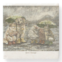 Still Together Whimsical Farmhouse Animals Rainy 