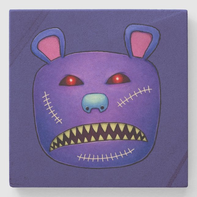 Dessous-de-verre En Pierre Stitched Nightmare Bear (Devant)