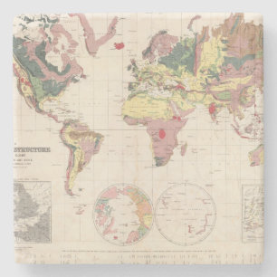 Dessous-de-verre En Pierre Structure géologique de globe