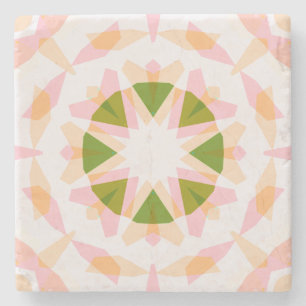 Dessous-de-verre En Pierre Sugar Rose Printemps Green Star Dopamine Décor Art