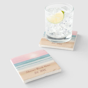 Dessous-de-verre En Pierre Summer Beach Design Créez votre propre famille per