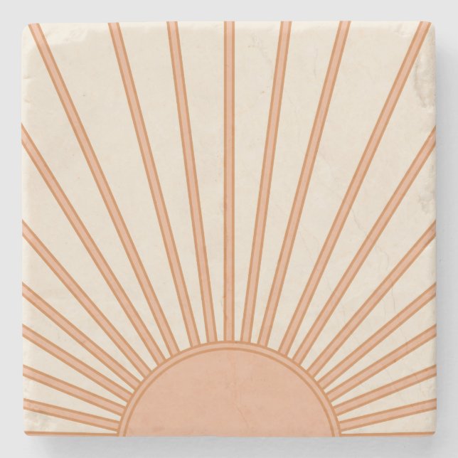 Dessous-de-verre En Pierre Sun Sunrise Earth (Devant)