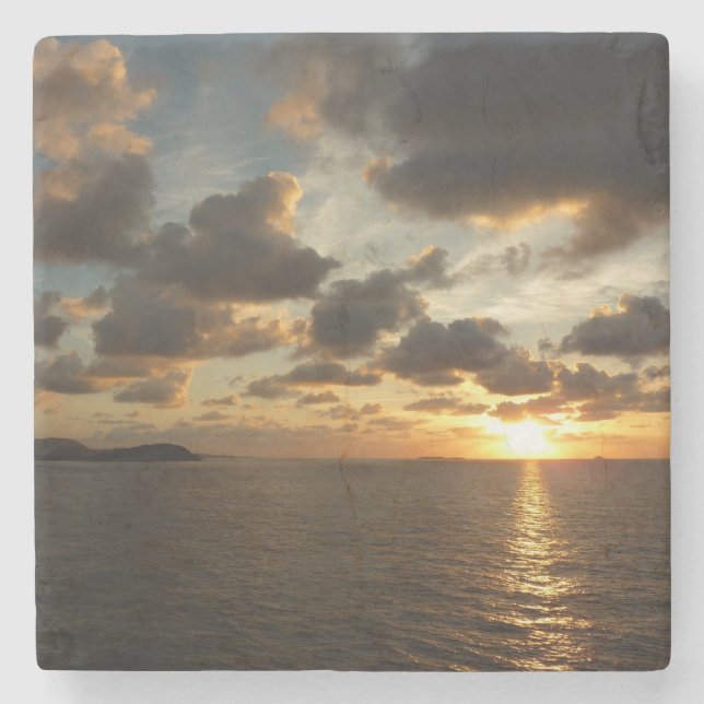 Dessous-de-verre En Pierre Sunrise aux îles Virgin (Devant)