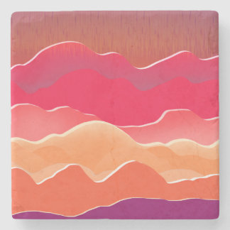 Dessous-de-verre En Pierre Sunset Peaks Livre moderne Collage Art
